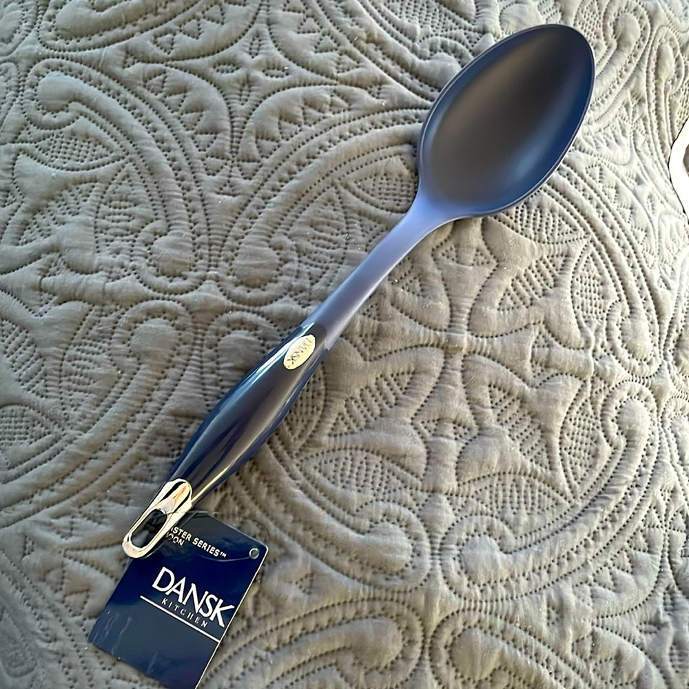 NEW vintage Dansk cooks Spoon,heat resistant 450F nylon head, ergonomic handle